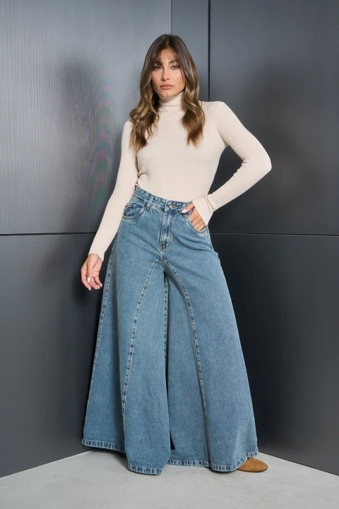 ART-3879 | | MEGA WIDE VAINILLA RIGIDO TIRO INTERMEDIO GORSI JEANS