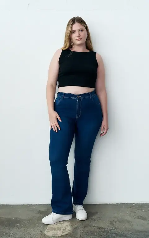 ART-E2313ZZZ | PLUS SIZE OXFORD TIRO ALTO ELASTIZADO INQUIETA