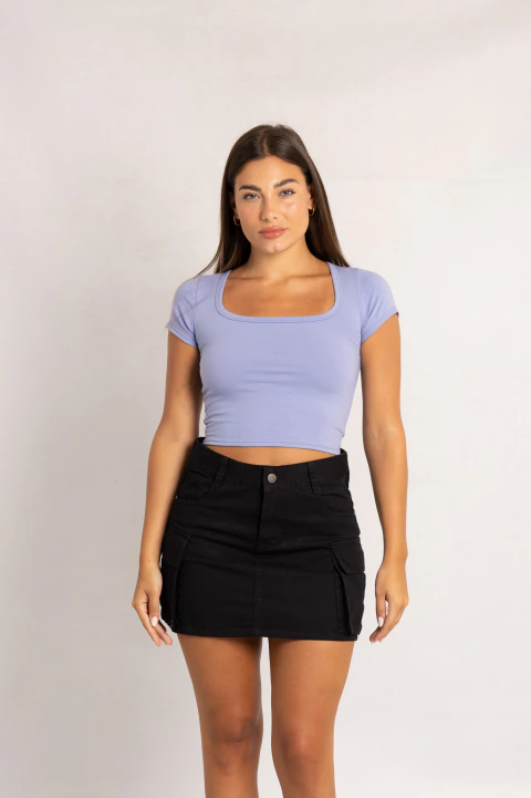 M-53 | MINI CARGO NEGRO TAPA TRASERA RÍGIDO TIRO ALTO ANDAR JEANS