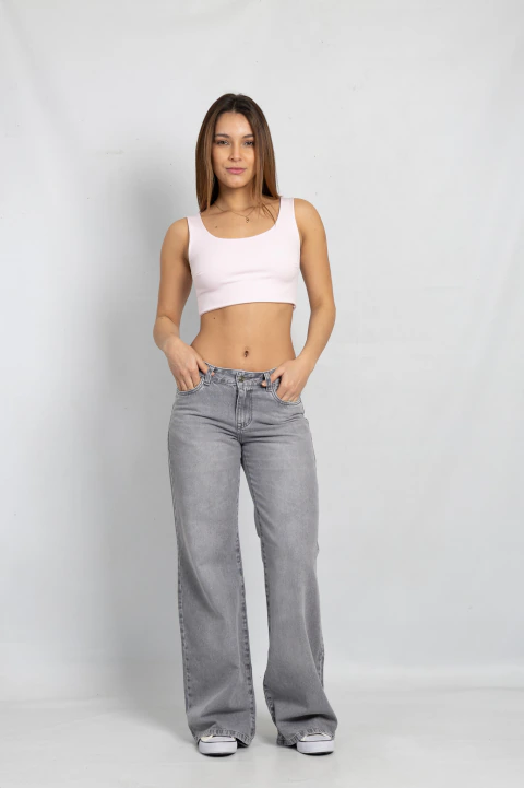 817 | WIDE LEG GRIS CLASICO TIRO MEDIO RÍGIDO VERSUS