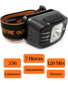 Linterna Frontal Sensor Movimiento Silvestre Recargable - Silvestre Outdoor