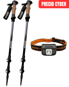 Kit Alpinista: Baston de trekking y Linterna Frontal Silvestre