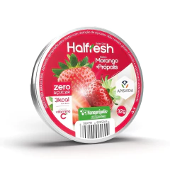 Bala para Garganta Zero Açúcar Hallfresh Morango 32g | Com Nanoprópolis e Vitamina C
