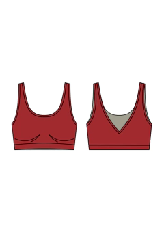 Top decote costas V