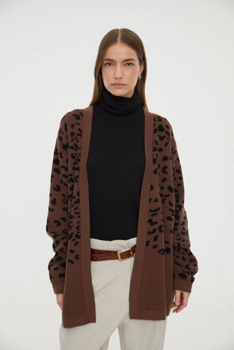 Saco largo de Bremer grueso Animal Print