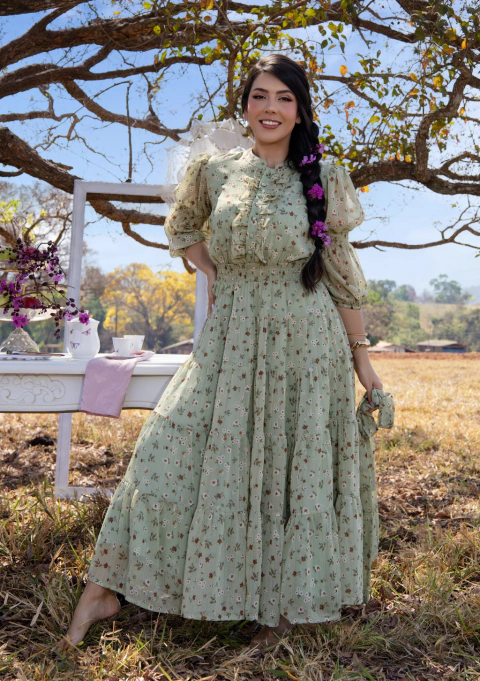 VESTIDO FLORA - VERDE