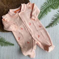 macacao longo (RN) salmon passaros sued salpicado KIT19 BABIES