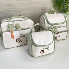 KIT COM FRASQUEIRA VERDE. CREME