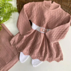 Saida de mater vestido rose lacinho - comprar online