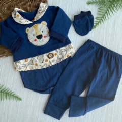 Paga malha 4 peças marinho leao 2083 PEQUE. D