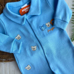 macacao longo (RN) azul ursos sued salpicado KIT19 BABIES - comprar online