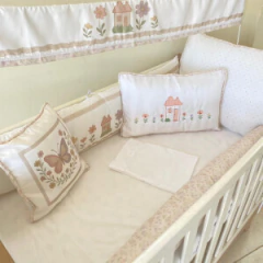 KIT DE BERCO 9PCS SONHO JARDIM 50140915-01 BRUBELEU - Mimos Baby