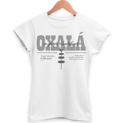 Camiseta Frase Oxalá Feminina Baby look M2 - comprar online