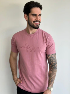 Camiseta Acostamento Casual WLF Rosa Antigo