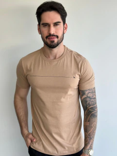 Camiseta Acostamento Casual Wolf 093 Bege Caqui