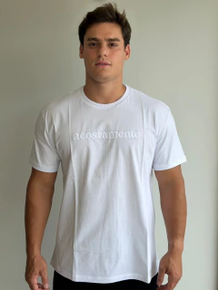 Camiseta Acostamento Casual Relief Branca