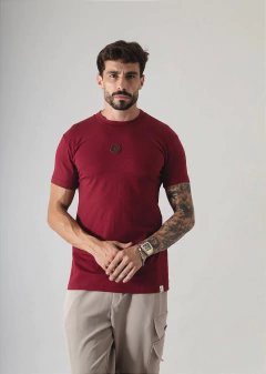Camiseta TH Long Slim Rubber Marsala