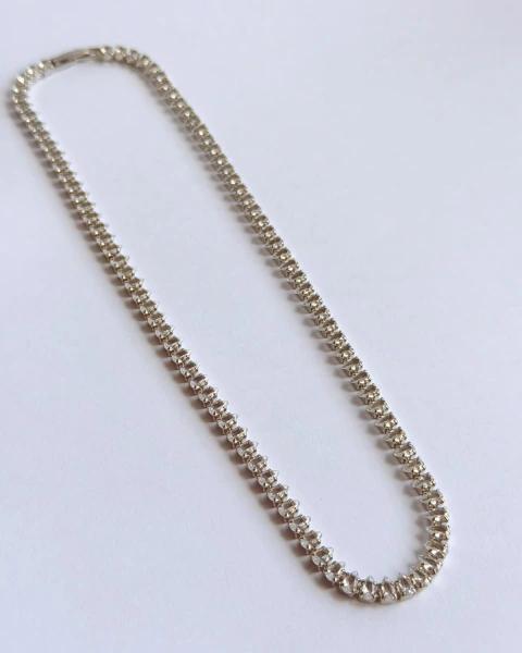 Choker Riviera Gotas Luxo Elegante Prata
