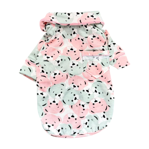 Pijama 2 Patas Ursinho Verde e Rosa - comprar online