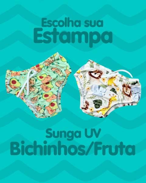 Sunga Escolha a Estampa Bichinhos/Fruta