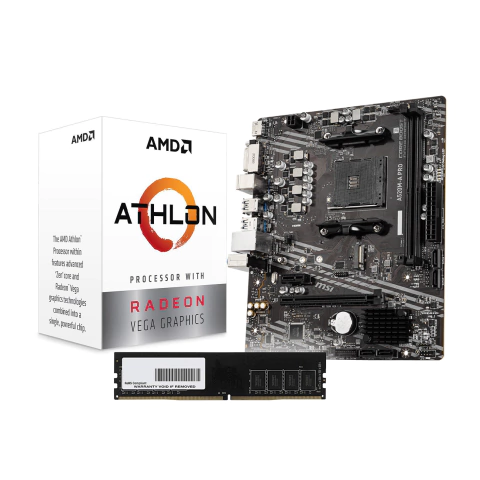 KIT ACTUALIZACION AMD ATHLON 3000G + MSI A520M-A PRO + 8GB DDR4 3200 - comprar online
