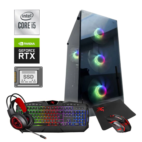 PC ARMADA GAMER INTEL I5-10400 16GB SSD 960GB VIDEO RTX3050 RGB