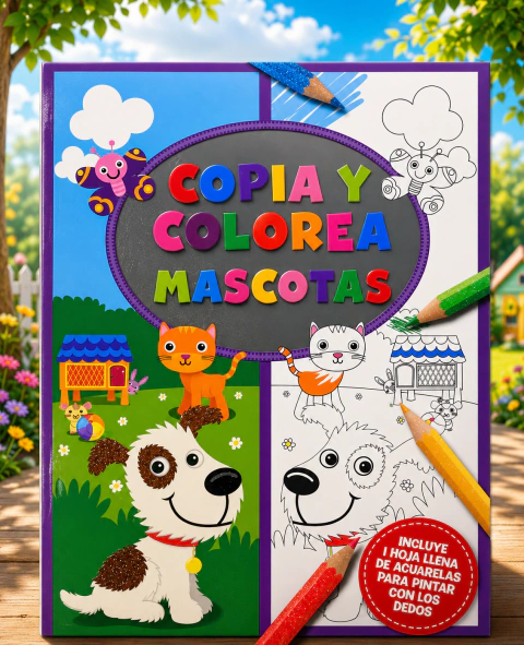 COPIA Y COLOREA MASCOTAS