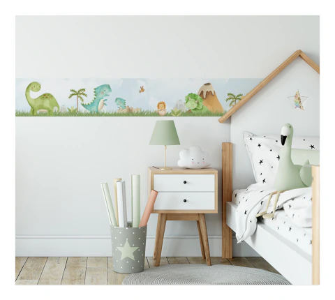 Faixa Decorativa Infantil Dinossauros Baby - comprar online