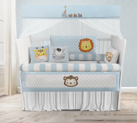 Kit Berço Safari Baby Animais Enxoval Completo - VARONI DECOR