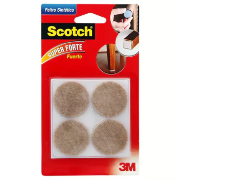 Feltro Super Forte Marrom Redondo Grande 3M Scotch HB004262679