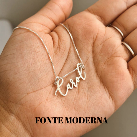 Imagem do Colar de Prata Nome Personalizado