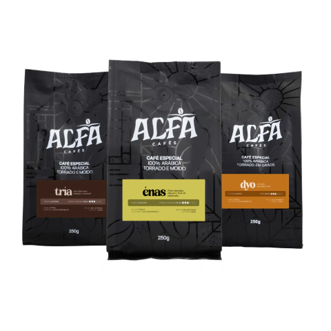 Kit Descoberta Alfa - 3 Cafés Especiais Moído 250g