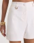 Shorts Mira Em Alfaiataria Sarjada Off White na internet