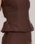Blusa Amara Em Alfaiataria Lisa Marrom - comprar online