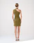Vestido Assimétrico Lorena Verde Militar - Talgui Store