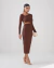 Imagem do Vestido Amanda Com Fenda Marrom