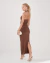 Vestido Roselli Midi Marrom - loja online