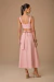 Vestido Solenne Em Tricoline Rosa Claro - loja online