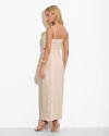 Vestido Dulce Em Alfaiataria Acetinada Bege - comprar online