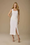 Vestido Cristal Em Alfaiataria Lisa Off White