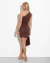 Vestido Verena Curto Em Malha Marrom - loja online