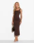 Vestido Nanci Midi Em Malha Marrom na internet