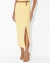 Saia Inara Midi Em Malha Amarelo - loja online