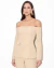 Blusa Antonina Em Alfaiataria Lisa Bege