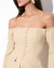 Blusa Antonina Em Alfaiataria Lisa Bege - comprar online