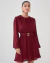 Vestido Cléo Em Crepe Vinho - Talgui Store