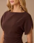Blusa Franciele Em Alfaiataria Lisa Marrom - comprar online