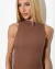 Vestido Iná Em Bengaline Marrom - comprar online
