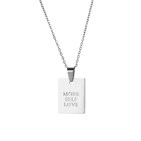 Collar Chapon More self love silver