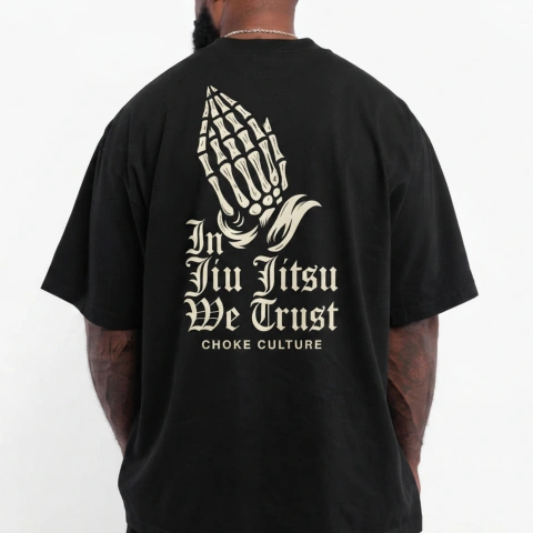 Camiseta Oversized Choke Culture - IN JIU JITSU WE TRUST